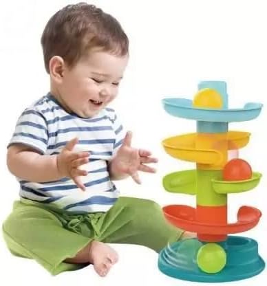 Baby Ball Tower for Toddlers, Ball Drop and Roll Swirling Tower