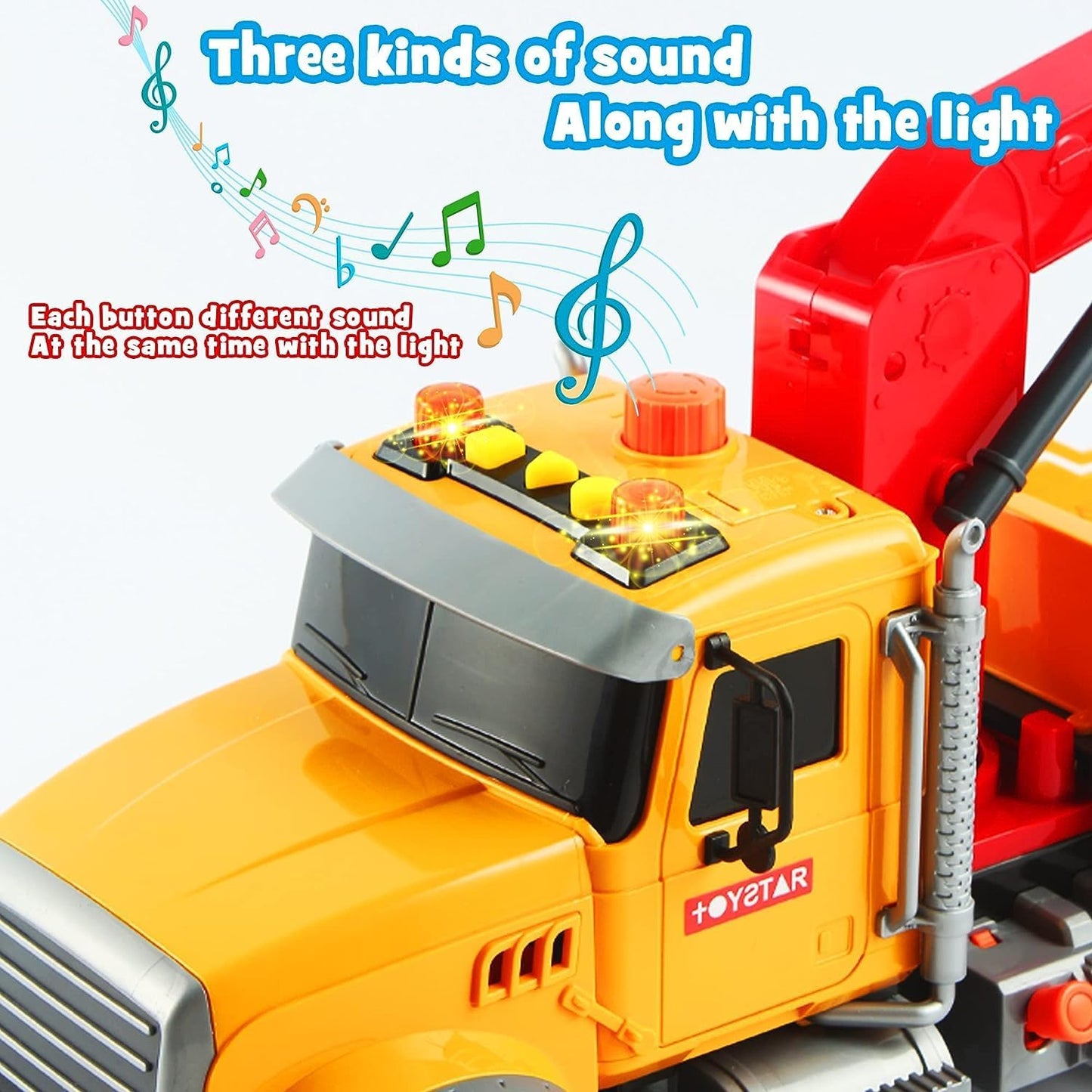 Large Tow Truck Toy,Friction Powered Transport Truck